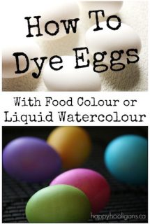 How To Dye Easter Eggs with Real Eggs and Liquid Water Colours or Food Colouring