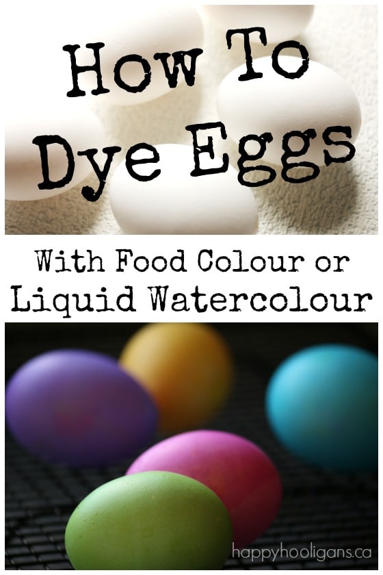 How To Dye Eggs with Food Coloring or Liquid Watercolors