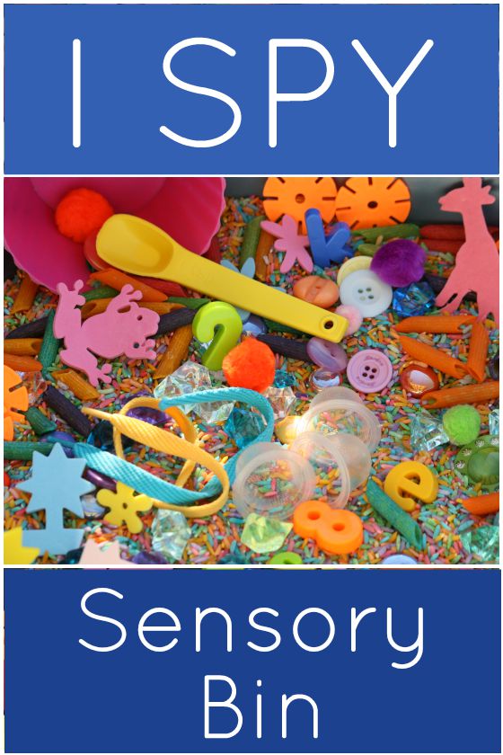 I spy sensory bin