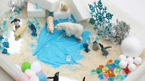 winter sensory bin - happy hooligans & cbc kids