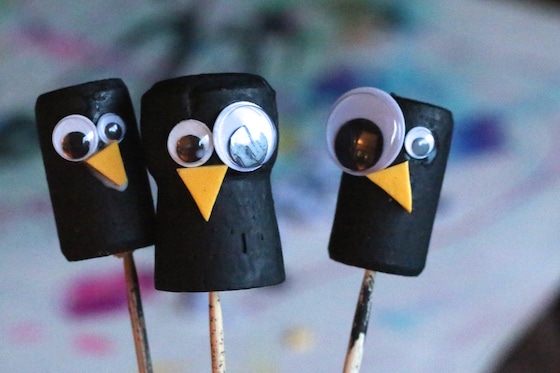 wine cork crow craft