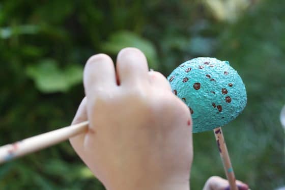 painting styrofoam to look like ice cream