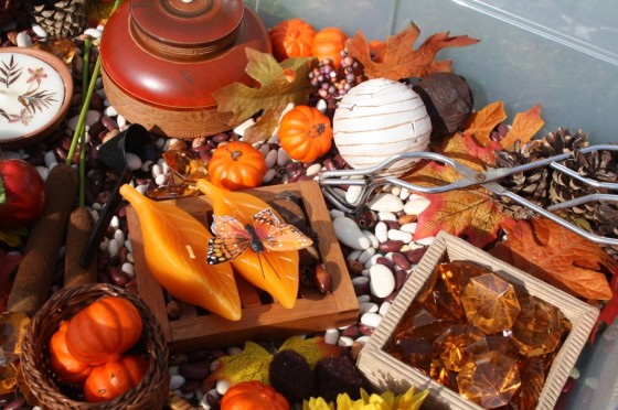 Autumn Sensory Bin for toddlers and preschoolers