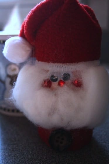 homemade santa christmas decoration