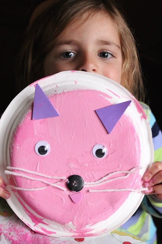 Paper Plate Kitty Cat Craft