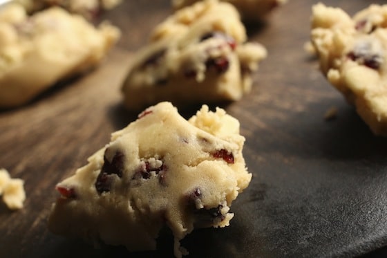 cranberry white chocolate cookie dough