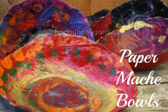 Paper Mache Bowls for Toddlers to Make