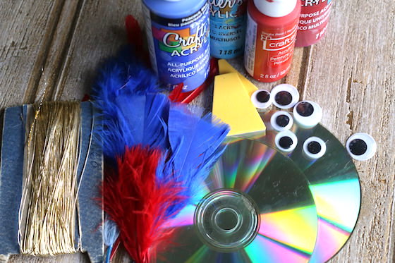 supplies for making cd winter birds craft