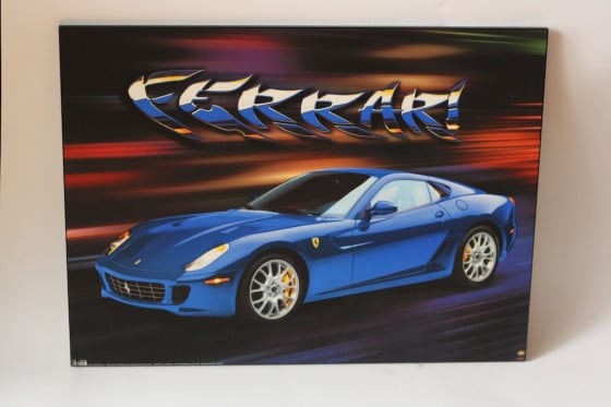 ferrari painting used for recycled art