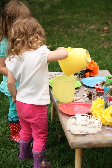 backyard tea party play