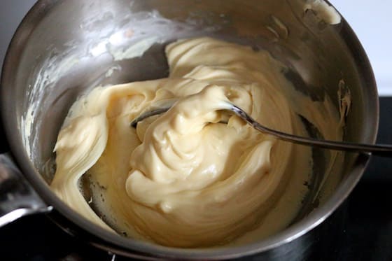 Melted White Chocolate Chips for Dipping Cookies