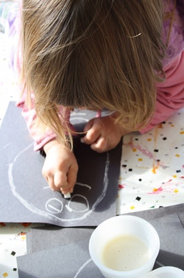 toddler drawing shots