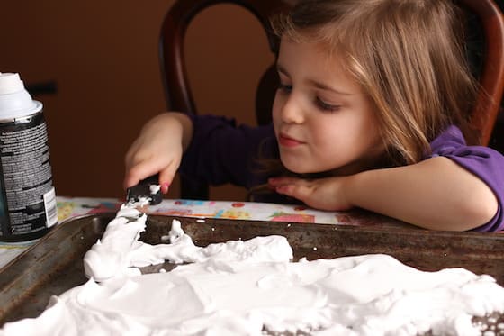 spreading shaving cream