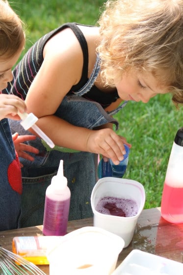 fine motor: opening bottles and squeezing droppers