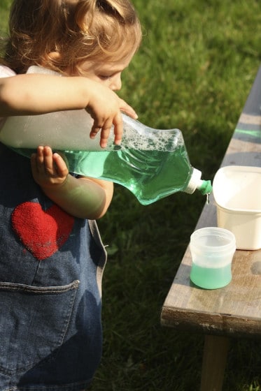 gross motor functions and muscles are challenged lifting heavy bottles