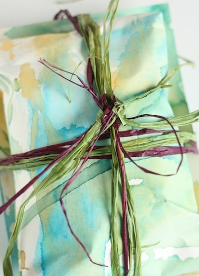 homemade gift-wrapping paper kids can make