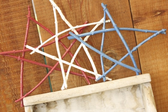 red white and blue stars displayed on watching board on deck