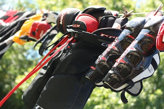 How to wash hockey equipment at home