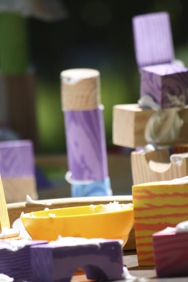 foam blocks and shaving cream structures