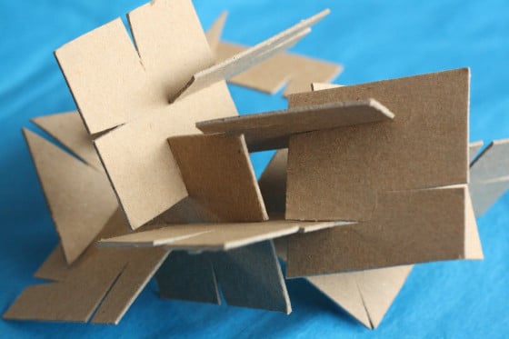 homemade cardboard construction set