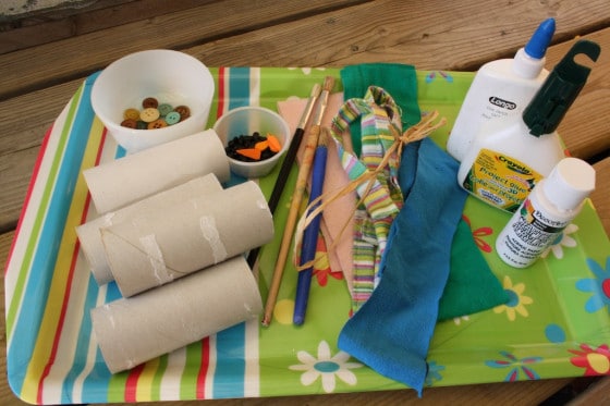 supplies for toilet roll snowman craft