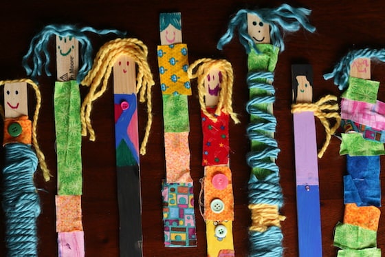 paint stick dolls made by kids ages 4-9