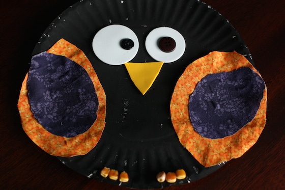 Paper Plate Crow Craft