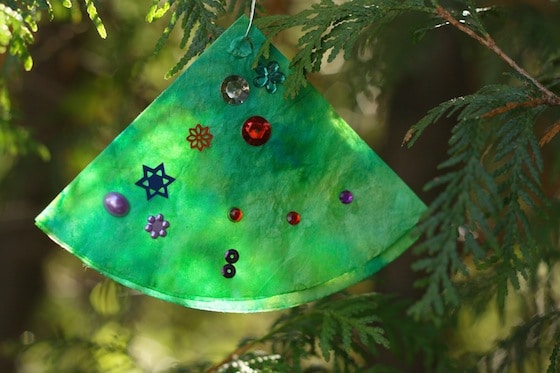 coffee filter chirstmas tree decoration