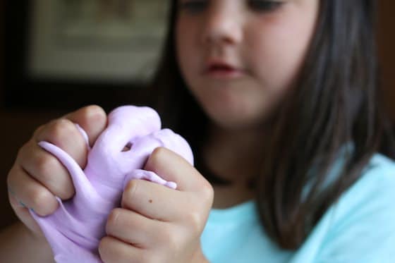 making slime with Elmers white school glue