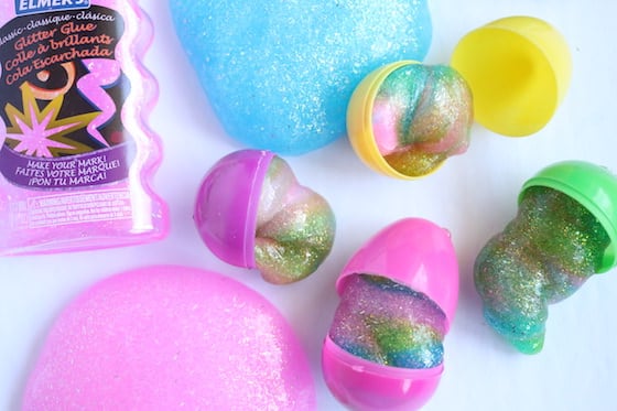 Colourful Unicorn Slime with Elmers Glitter Glue