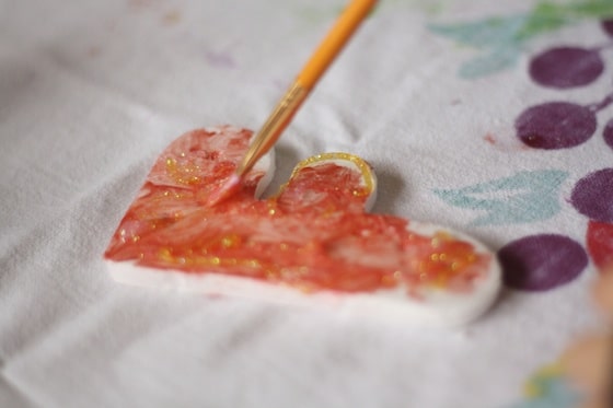 painting a styrofoam letter F