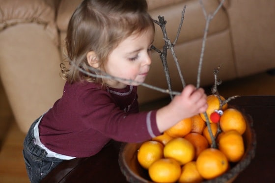 Rascally Reindeer ornaments in the fruit bowl