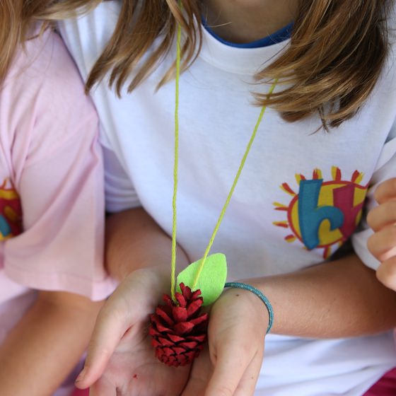 pinecone apple necklace craft