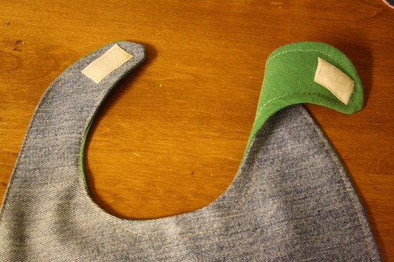 How to make a homemade bib from an old pair of jeans