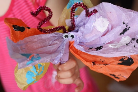 tissue paper butterflies