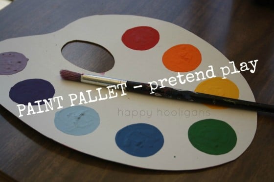 pretend paint palettes for toddlers and preschoolers