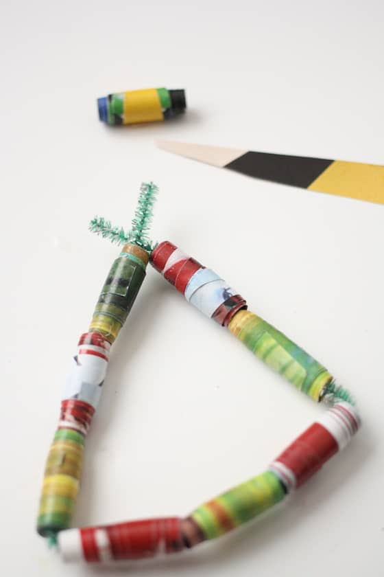 paper bead Christmas tree ornament