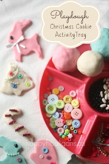 Christmas Cookie Play Dough Activity Tray