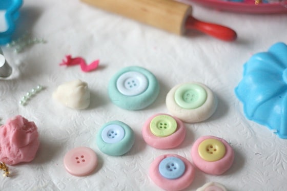 Christmas play dough button cookies