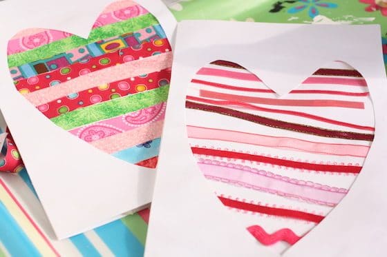 mother's day cards made from ribbon and fabric scraps