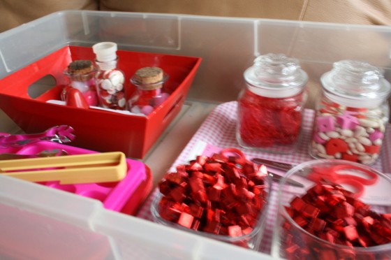 Close up Valentines Activity Bin for toddlers and preschoolers