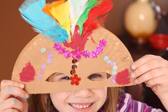 Paper Plate Masquerade Mask