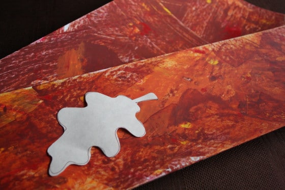 fall colours and oak leaf cut-out