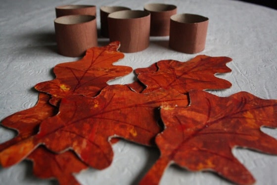 autumn leaf, toilet roll napkin rings