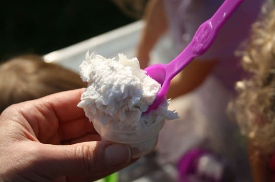 ghost mud or clean mud sensory bin