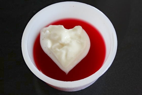 jello with ice cream heart