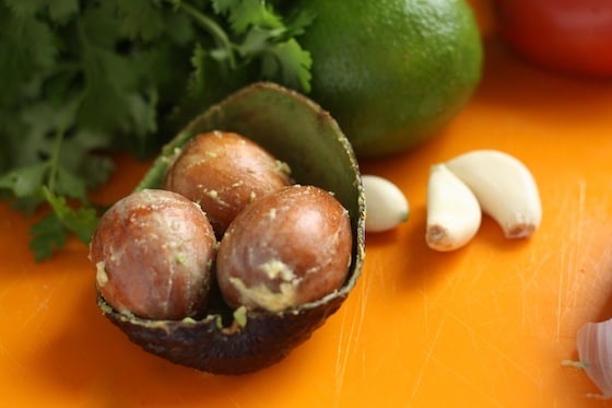 3 avocado pits to keep guacamole from turning brown