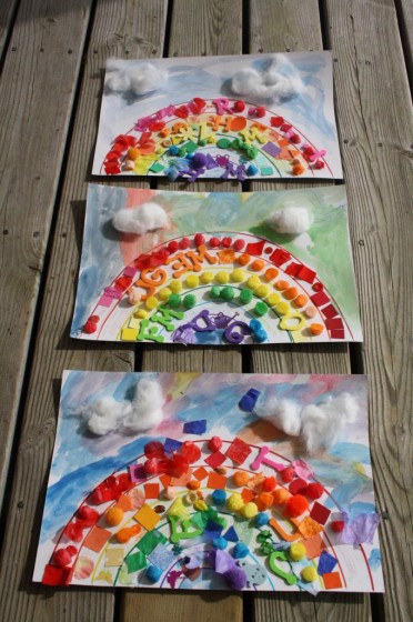 rainbow collage finished project