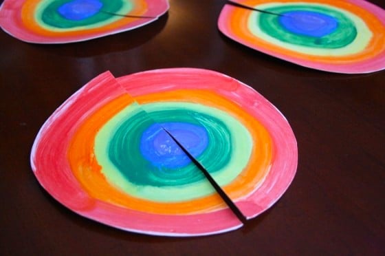 rainbow circles cut in half