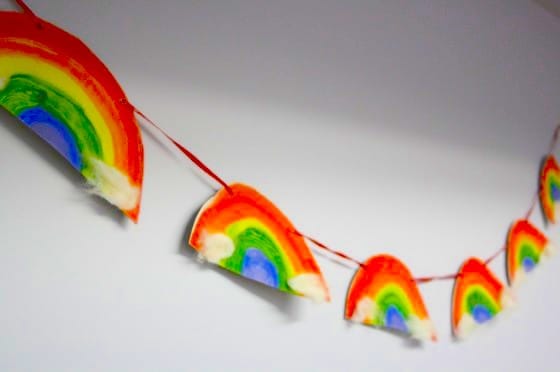 rainbow bunting for preschoolers